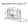 Clear Crossbody Purse Bag for Women Stadium Approved with Silver Studded Rivet, Clear PVC Clutch Handbag for Concert & Game Day - 2 of 4
