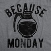 Womens Funny T Shirts Because Monday Coffee Pot Sarcastic Caffeine Lovers Tee For Ladies - Crazy Dog Women's T Shirt - 2 of 4