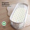 KeaBabies Organic Bassinet Sheet for Baby Girls, Boys, 2-Pack Soothe Bassinet Fitted Sheets, Bedside Bassinet Mattress Sheet - 2 of 4
