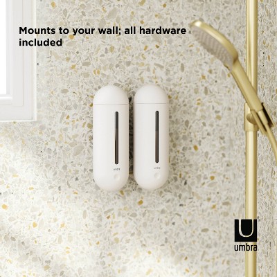 White Wall-Mounted Soft-Touch Soap Dispenser