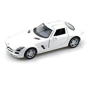 KiNSMART - Mercedes-Benz SLS AMG 1:36 Scale 5" Die Cast Metal Model Toy Car (White) - 1 of 3