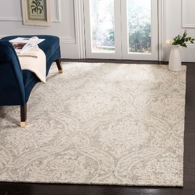 Abstract Harmony Hand-Tufted Wool Rug in Gray - 6' x 9'