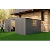 Sheds & Outdoor Storage,Metal Waterproof Firewood Shed with 2 Integrated Punched Vents - 3 of 4