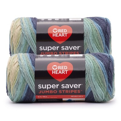 Red Heart Super Saver Yarn 12 Pack-Sutherland Stripe