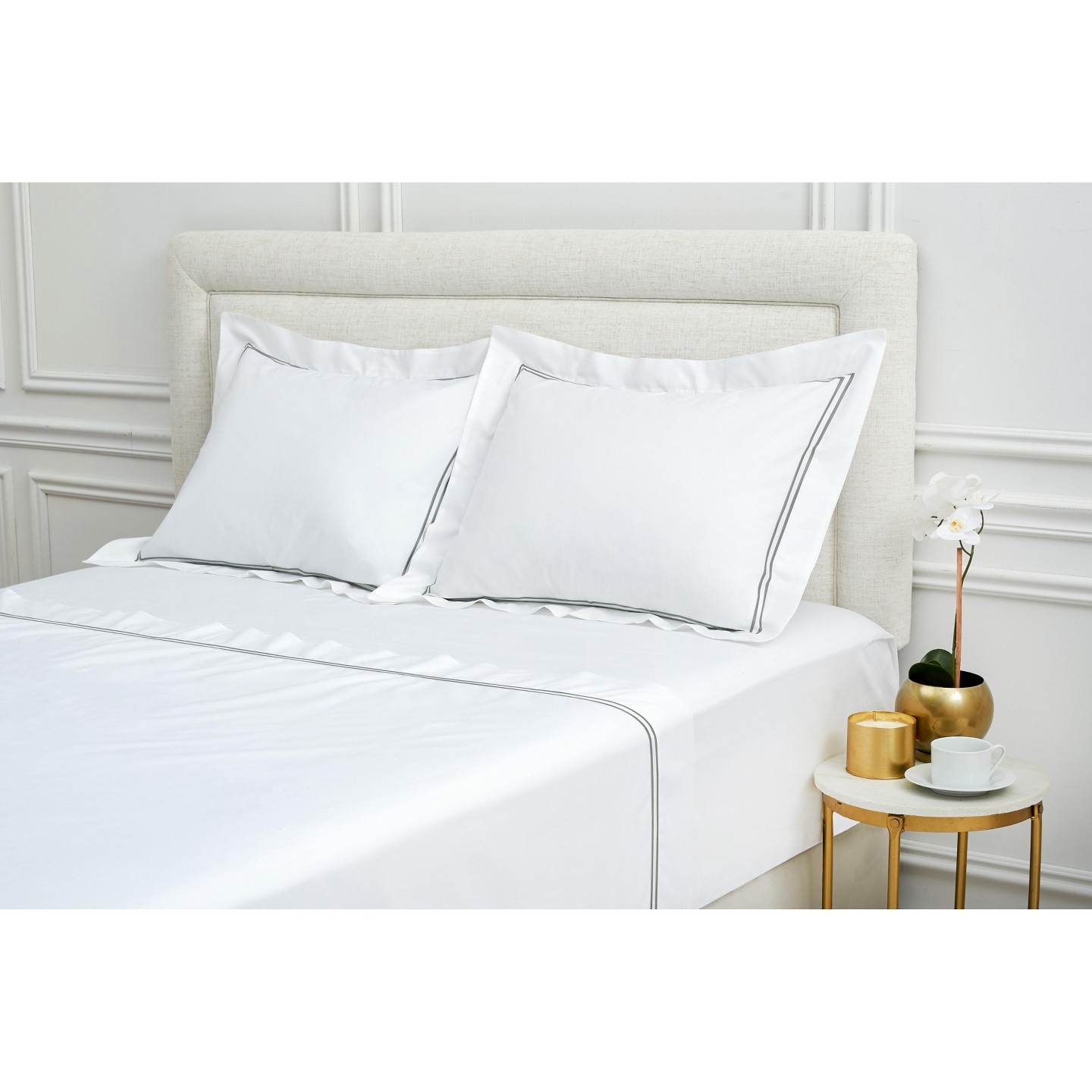 Наволочка EY Essentials 20" x 26" Legacy Pearl Grey Cotton Standard Sham - Machine Washable, цвет: Серый — фото 3
