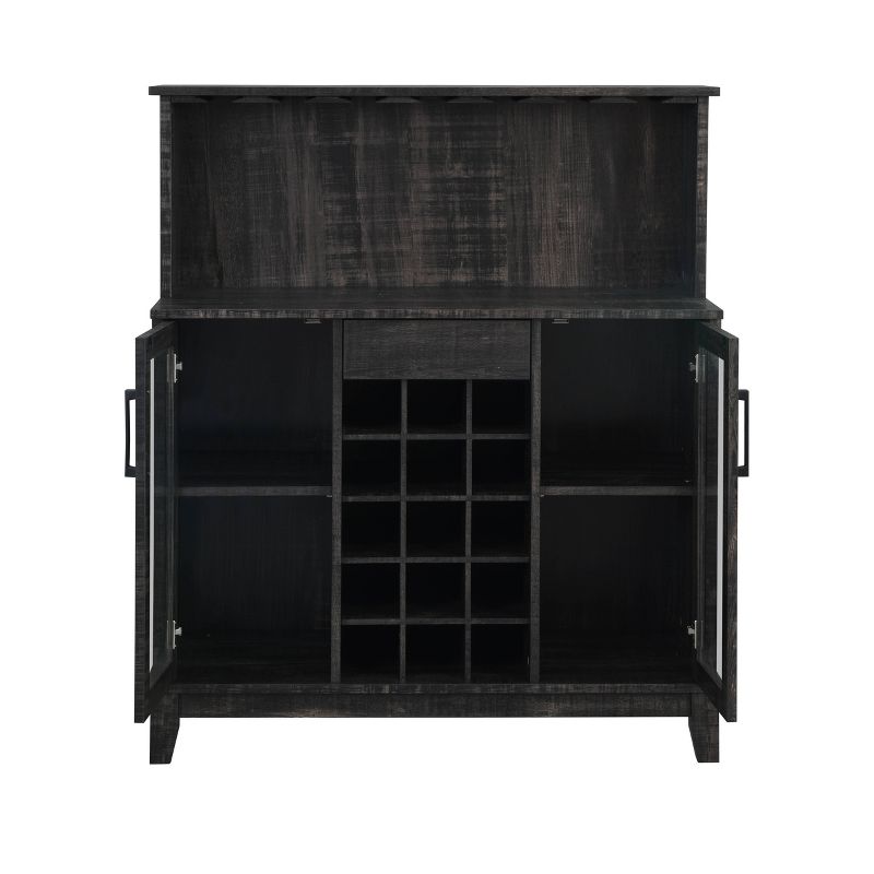 Wine Bar Cabinet with Glass Doors - Home Source, 3 of 9