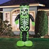 Occasions 7' INFLATABLE SKELETON MONSTER, 3 ft Tall, Multicolored - 2 of 4