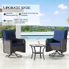 ALAULM 13PCS Outdoor Patio Furniture Set,Rattan Sectional Sofa Patio Conversation Sets with Gas Propane Fire Pit Table - 4 of 4