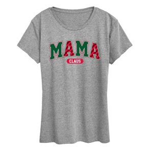 Women's - Instant Message - Mama Claus Varsity Short Sleeve Graphic T-Shirt - 1 of 4