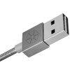 SilverStone Technology  Reversible USB-A to Reversible Micro-B cable 0.5meter(1.65ft) Nylon Braided and aluminum shell charcoal - 2 of 4