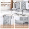 KWPZQEB Dining Chairs Set, Faux Leather Kitchen Chairs with Metal Legs & Crystal Buckle Design, Upholstered Chair for Living Room, Kitchen - 4 of 4