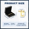 Unique Bargains Men Weddings Gift Classic Alphabet Cuff Links with Box 2 Pcs - 2 of 3