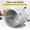 Grease Bucket, 8 Gallon Heavy Duty Fryer Oil Container with Lid, Lock Clips & Wheels for Kitchens, Food Trucks - 3 of 4