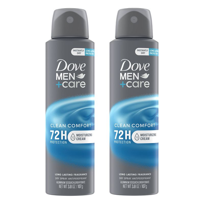 Dove Men+Care 72-Hour Clean Comfort Dry Spray Antiperspirant Deodorant - 3.8oz/2ct, 3 of 9