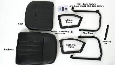 Black Leather High Back Reception Chair with Fixed Arms
