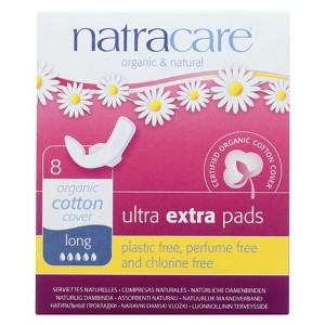 Natracare Organic Cotton Ultra Extra Pads Long - 8 ct - 1 of 4