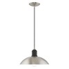 Livex Lighting Metal Shade 1 - Light Pendant in  Brushed Nickel - 2 of 4