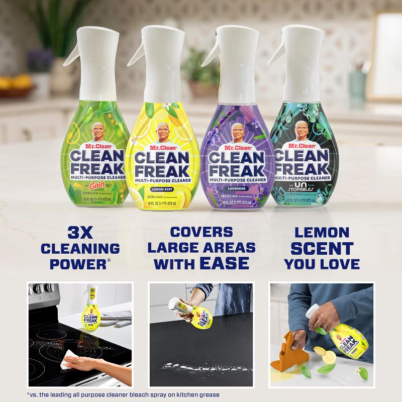 Mr. Clean Lemon Zest Clean Freak Multi-Purpose Cleaner - 16 fl oz, 6 of 15