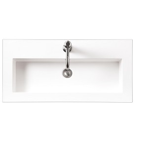 James Martin Vanities Composite Countertop 31.5" W x 15.4" D  Sink, White Glossy - 1 of 1
