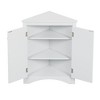 Okak 31.5 Inch Triangle Bathroom Storage Cabinet Floor Corner Cabinet with Doors and Shelves for Dining Room,Bathroom,Kitchen - 2 of 4
