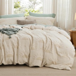 3 Pieces Boho Duvet Cover Set for All Seasons Soft Shabby Chic Embroidery Boho Bedding - 1 of 4