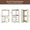 Besiost 110-In Corner Closet System Set with Wood Drawers, Freestanding Closet Organizer with Hanging Rods - 4 of 4