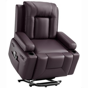 Faux Leather Power Lift Recliner Chair for Elderly, Lift Assist Recliner for Seniors with Heat and Massage Function - 1 of 4