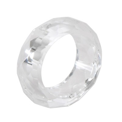 Saro Lifestyle Crystal Napkin Ring (Set of 4), Clear