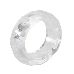 Saro Lifestyle Crystal Napkin Ring (Set of 4), Clear - 1 of 3