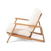 Gulches Adirondack Club Chair - Acacia Wood, 400lbs Capacity, Weather-Resistant Cushions, Contemporary Slat Design - 4 of 4