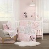 Disney Minnie Mouse Twinkle Twinkle Minnie Pink Stars and Minnie Outlines 100% Cotton Fitted Crib Sheet - 4 of 4