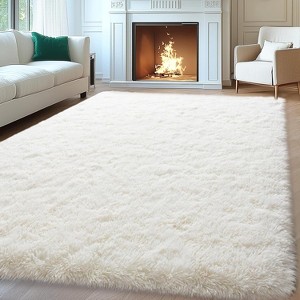 Area Rugs for Living Room Bedroom, Non-Slip Fluffy Soft Shag Carpet for Kids Home Dorm Decor - 1 of 4
