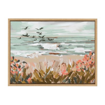 Sylvie 27" x 22" Natural Framed Coastal Canvas Print