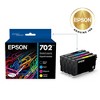 Epson 702 Black C/M/Y 4pk Combo Ink Cartridges - Black Cyan Magenta Yellow: Standard Yield - 2 of 4