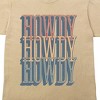 Western Howdy Repeat Text Crew Neck Short Sleeve Tofu Unisex Adult T-shirt - 2 of 4