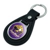 Black Leather Bayou Bengals Pentagon Keychain - 2 of 4
