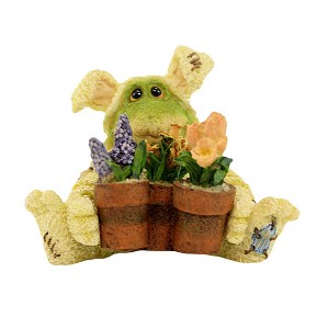 Enesco 2.75 In Jeremiah Jelly Bean Pondhopper Frog Wee Folkstone Bunny Animal Figurines - 1 of 3