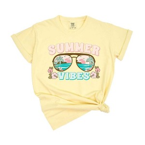 Simply Sage Market Women's Summer Vibes Beach Short Sleeve Relaxed Fit Cropped Tee - 1 of 4