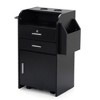 DOMETOUR Movable Beauty Salon Drawer Cabinet with Magazine Frame Black - 4 of 4