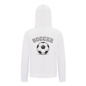 Everyday Kids Sports Collection Soccer Zip Up Hoodie – Vintage Sketch Graphic Sweatshirt - 1 of 4