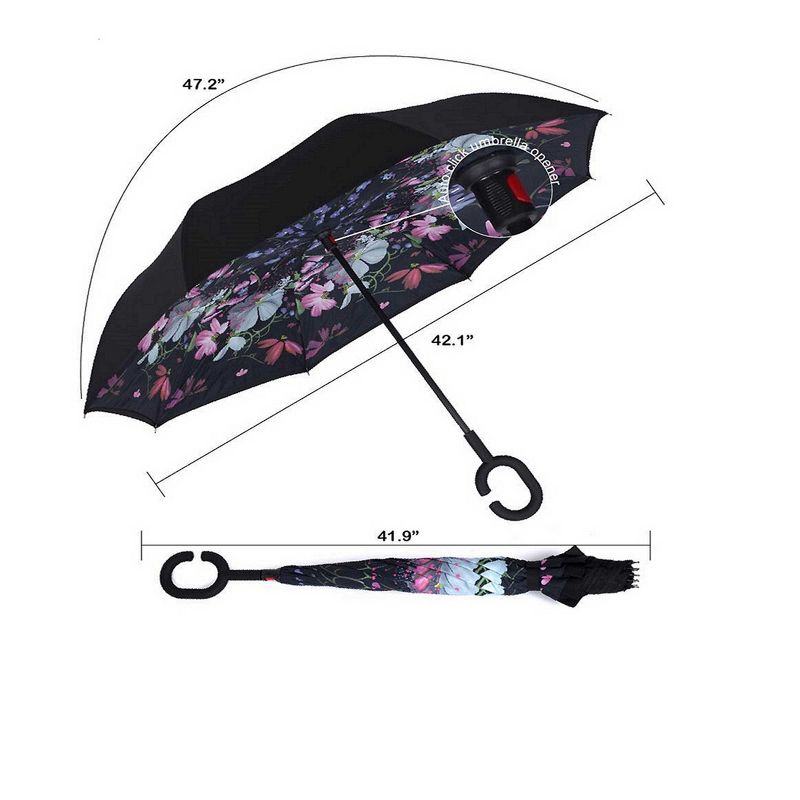 Windproof Inverted Reverse Close Umbrella, 4 of 5