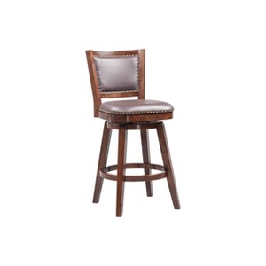 Boraam Broadmoor Swivel Bar Stool Cappuccino Finish - 1 of 4