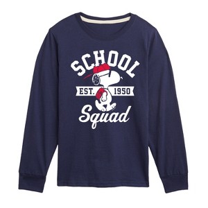 Boys' - Peanuts - Snoopy School Squad Long Sleeve Graphic T-Shirt - 1 of 4