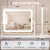 Garvee 19.6"x15.7" LED Vanity Mirror with Lights, Touch Control, 3-Color Dimmable Makeup Mirror for Vanity Desk, White - 3 of 4