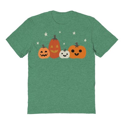 Rerun Island Men's Halloween Pumpkin Friends Halloween Short Sleeve Graphic Cotton T-Shirt