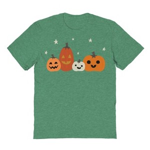 Rerun Island Men's Halloween Pumpkin Friends Halloween Short Sleeve Graphic Cotton T-Shirt - 1 of 2