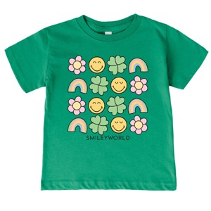 The Juniper Shop SmileyWorld Smiley Clover Daisy Toddler Short Sleeve Tee - 1 of 4