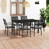 vidaXL Patio Dining Set Outdoor Table and Chair Patio Conversation Set Steel - 2 of 4