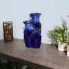 Sunnydaze Indoor Decorative Smooth Ceramic Glazed Pitchers Desktop Tabletop Water Fountain - 11" - Blue - 4 of 4