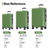 SKONYON 3 Piece Hard shell Luggage Sets Checked Spinner Luggage Set with YKK Zipper and TSA Lock - 3 of 4